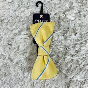 Chaps NWT Pre tied Bow Tie Yellow Blue Stripe